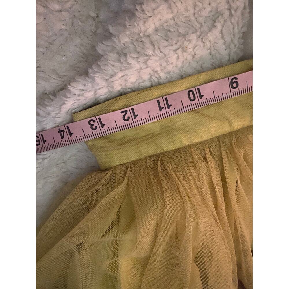 twelve by Princess tulle skirt Women xs stripe olive yellow Flare High Rise - Picture 10 of 11